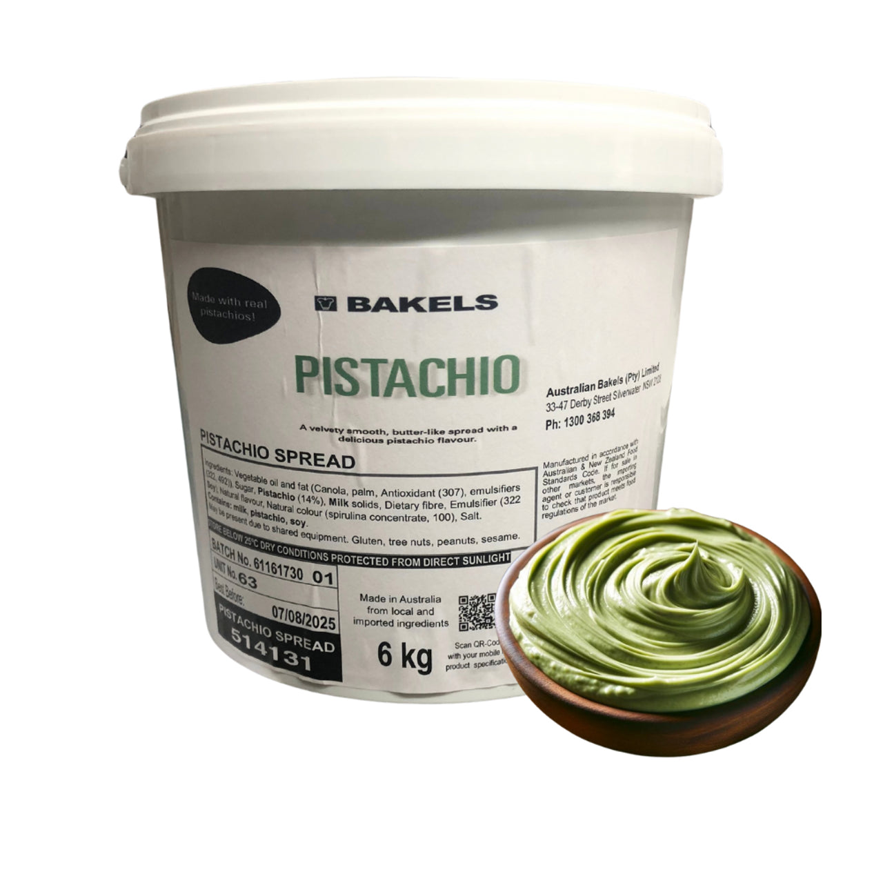 Bakels Pistachio Topping 6kg (Melbourne Metro only) The Cookie Dough CO