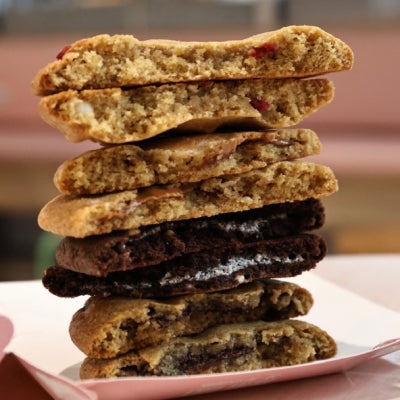 6 Pack Chewys - Raspberry Fudge with Macadamia & White Choc The Cookie Dough CO